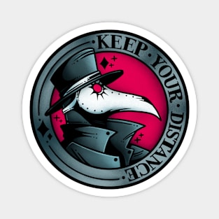 Keep Your Distance – Plague Doctor (Red) Magnet